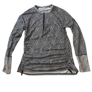Calia by Carrie Underwood quarter zip long sleeve top drawstring sides large